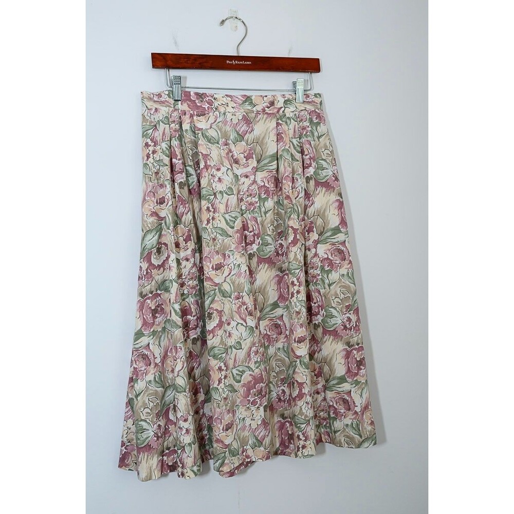 Jessica Scott Petite Maxi Skirt Floral Large Vintage Cottage